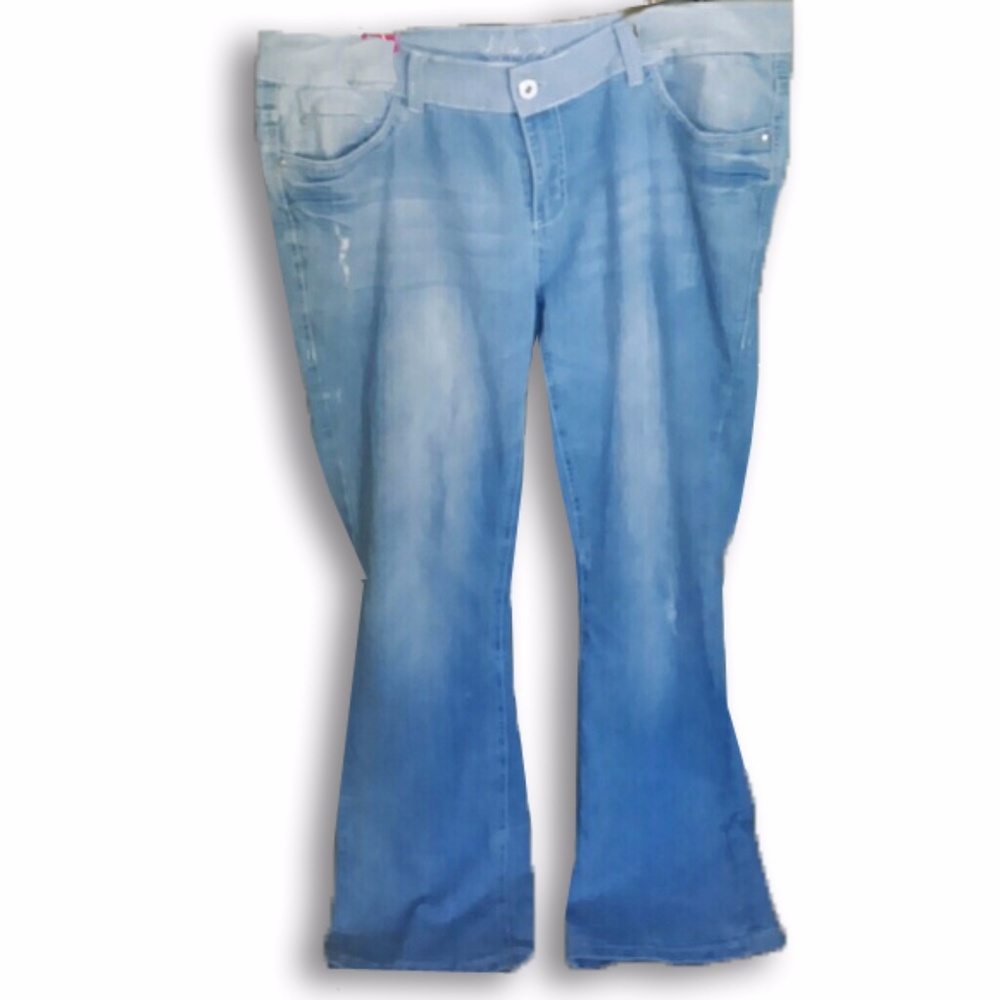 Ariya jeans light wash flare sz 16
