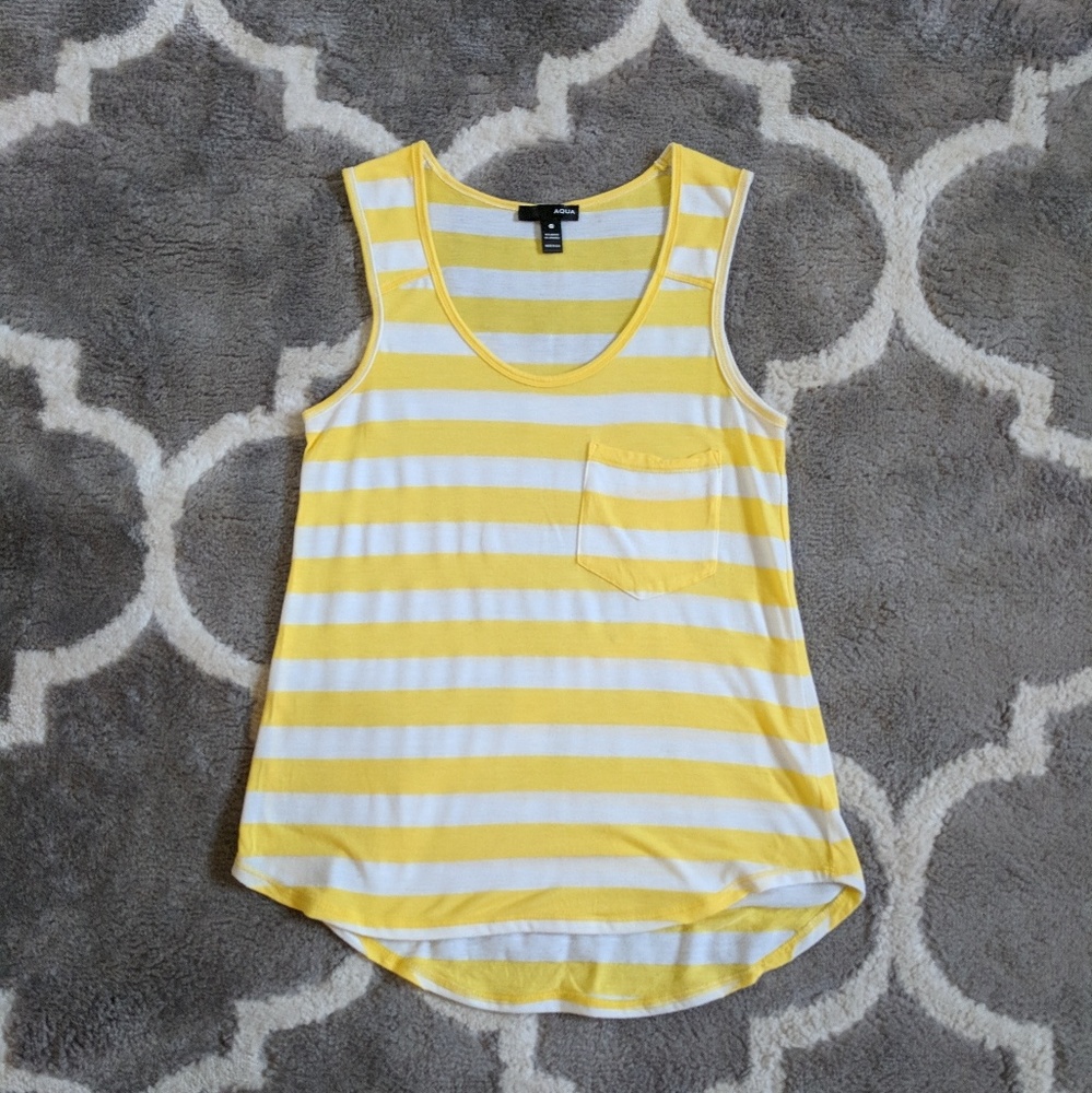 Aqua Striped Tank Top