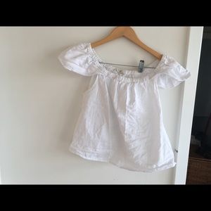Cute madewell off the shoulder peasant top