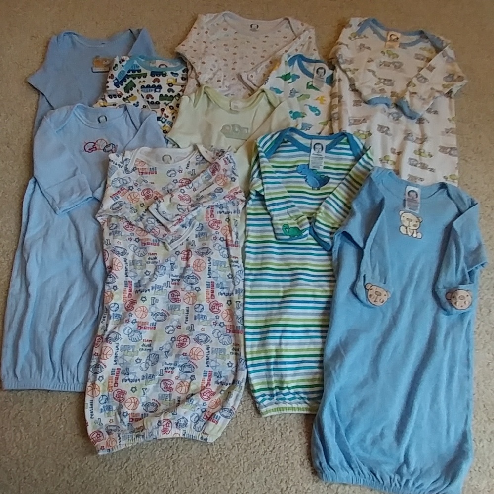 Baby boy sleeper gown lot
