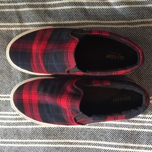 Old Navy Plaid Slip On Shoes