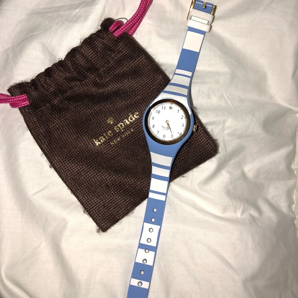 Kate Spade NY Rumsey Silicone Watch Blue-White
