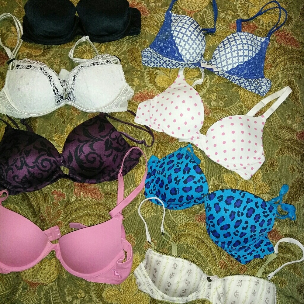 Sz 32-34A 8 bra bundle PINK & VS