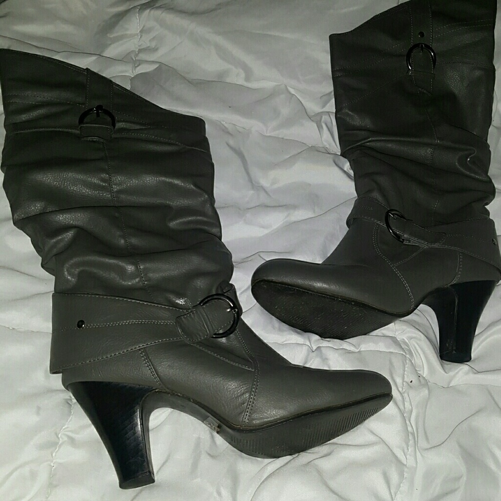 Womens Gray Boots