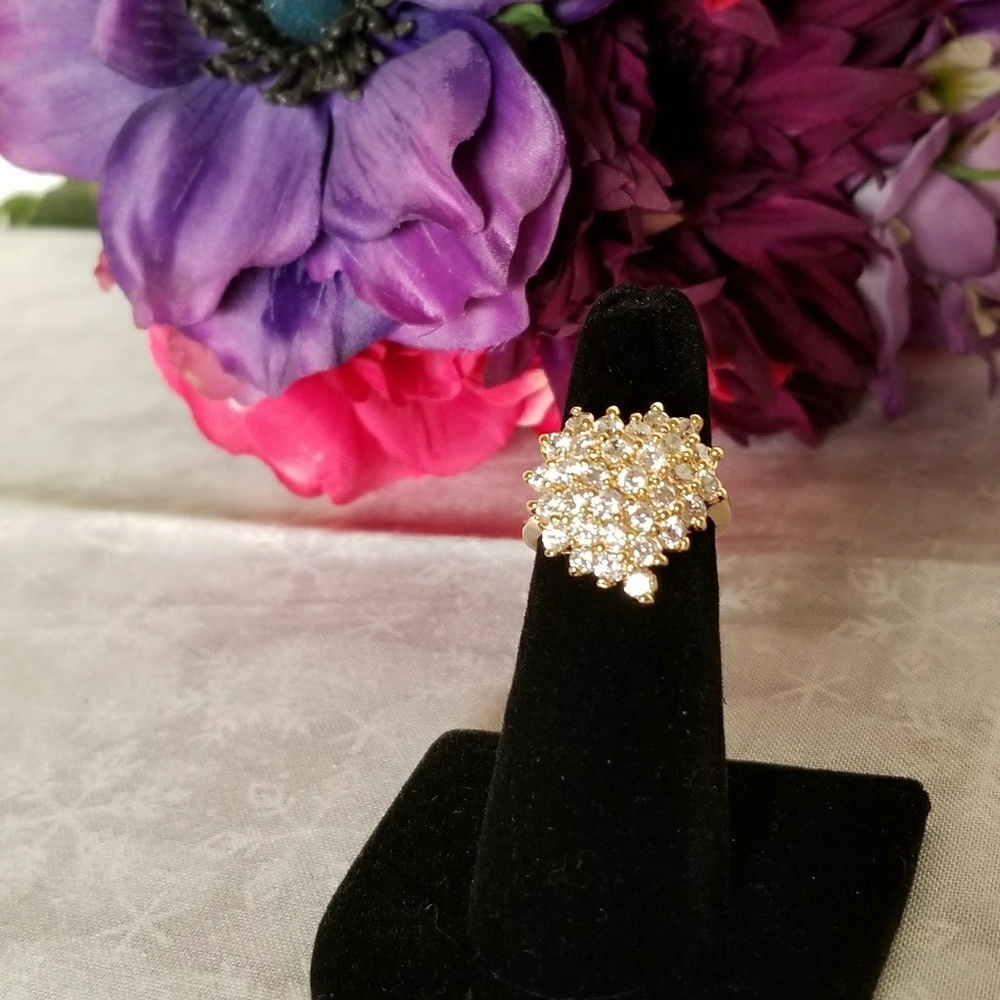 Cluster cocktail ring
