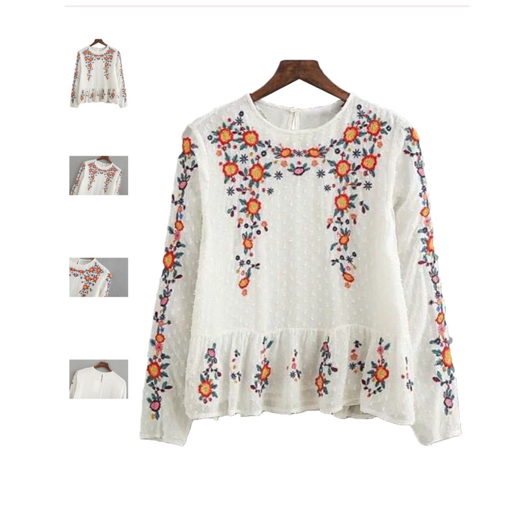 Embroidered top