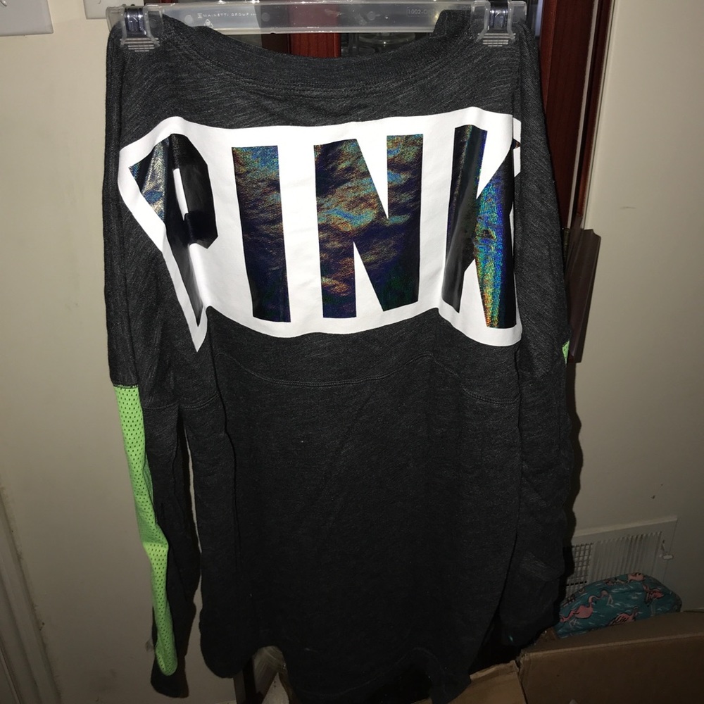 PINK dark grey jersey shirt