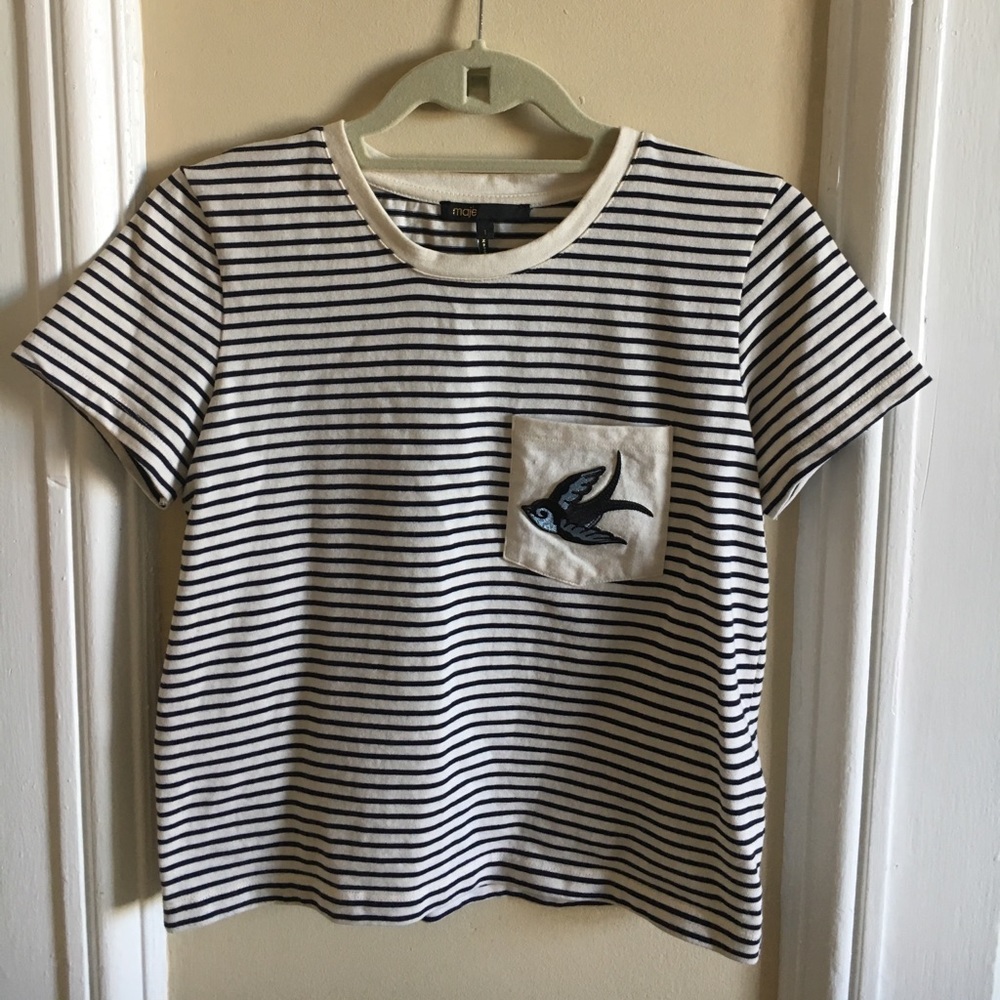 Parisian style striped tee by Maje