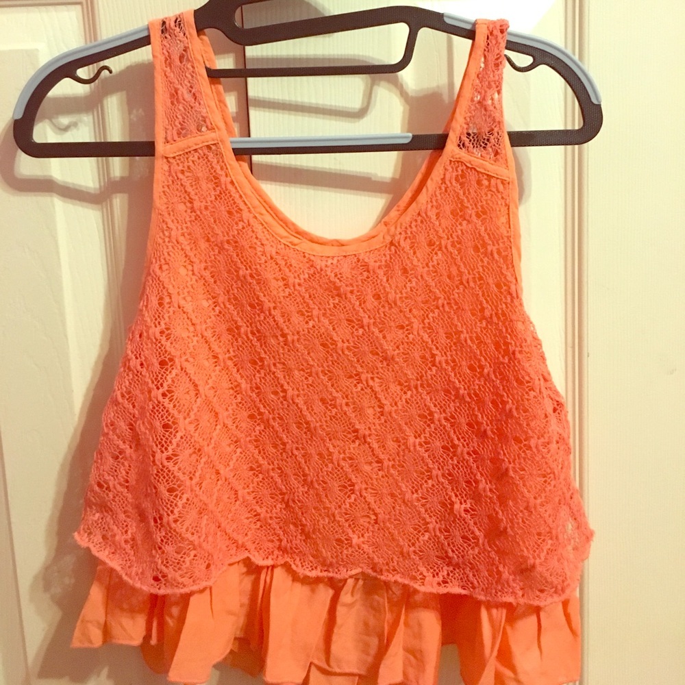 Coral orange color tank top