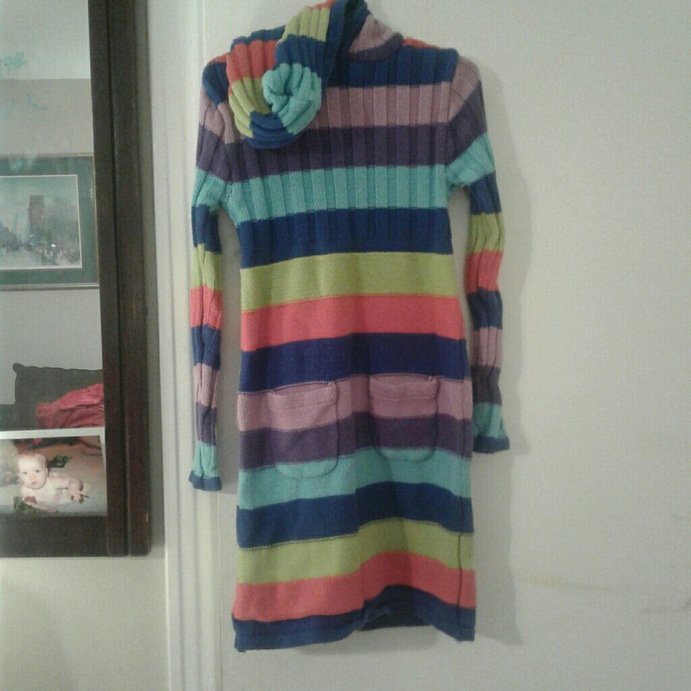 Rainbow sweater dress