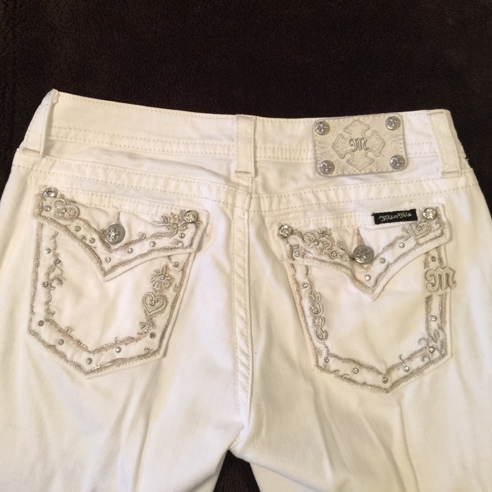 RARE White Miss Me Jeans