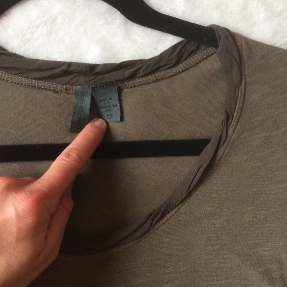 Left of Center | olive green peplum back tee - Picture 2 of 6