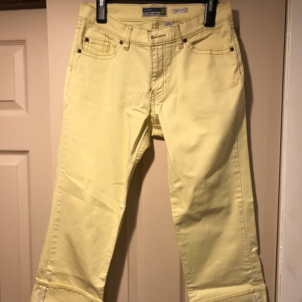 Cropped cuffed denim