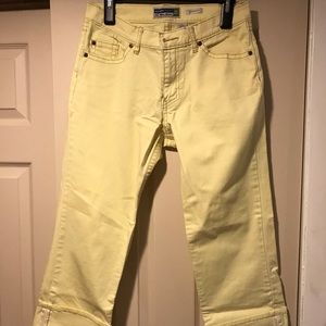 Cropped cuffed denim