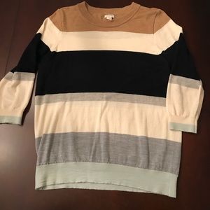 Size Large. Striped J. Crew Sweater
