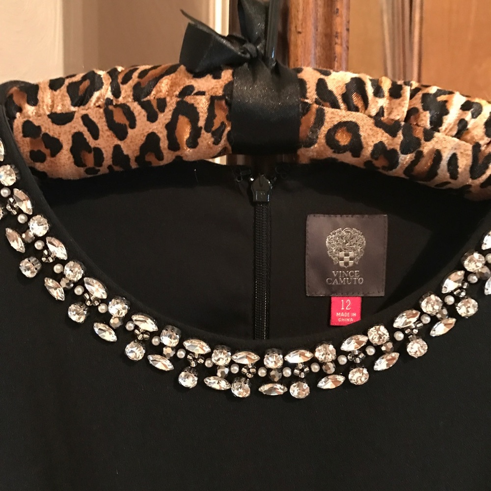 Vince camuto feather dress Sz 12