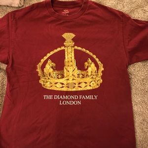 Diamond supply co maroon shirt
