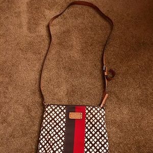 Kate Spade crossbody Brown, Cream and red