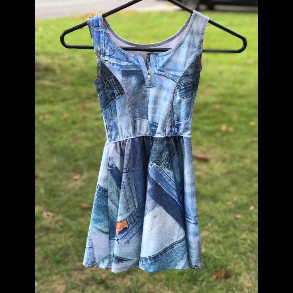 Zara Terez Girls Denim print Skater Dress