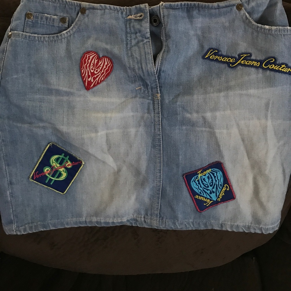 Versace jeans couture Jean skirt