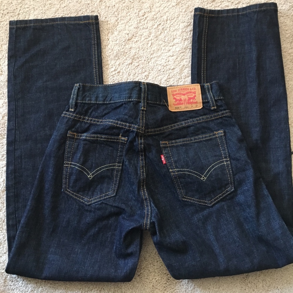 Boys Levis 505 Blue jeans sz 14 REG New W/o tags