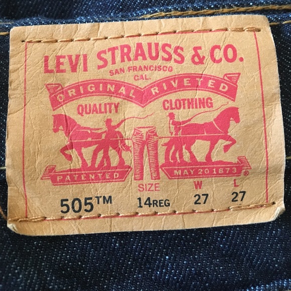 Boys Levis 505 Blue jeans sz 14 REG New W/o tags - Picture 2 of 4