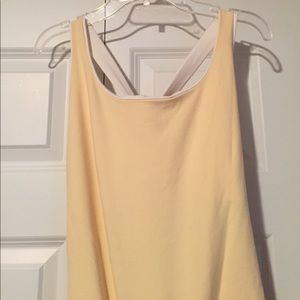 Prana Yoga tank size medium yellow shelf bra