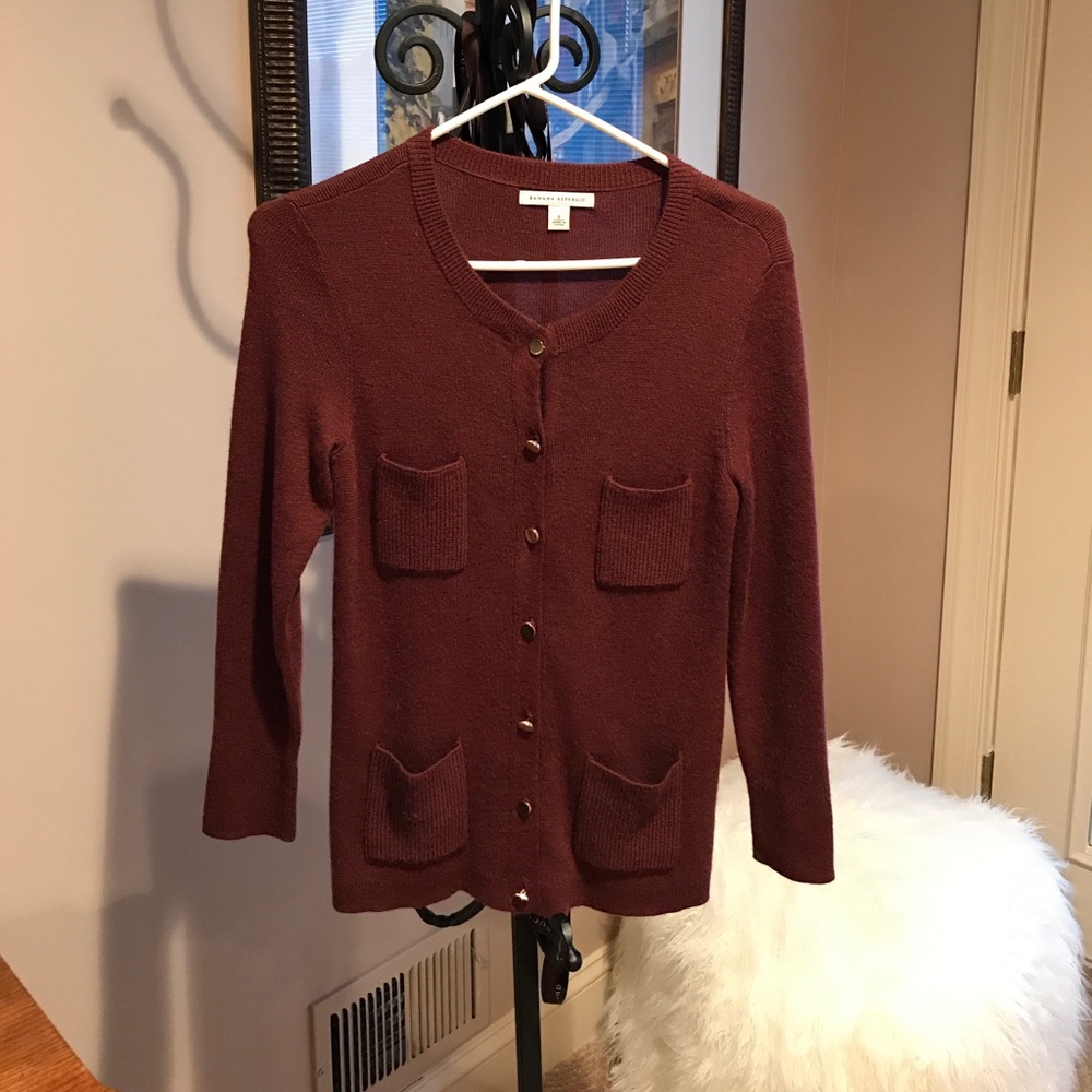 Maroon cardigan