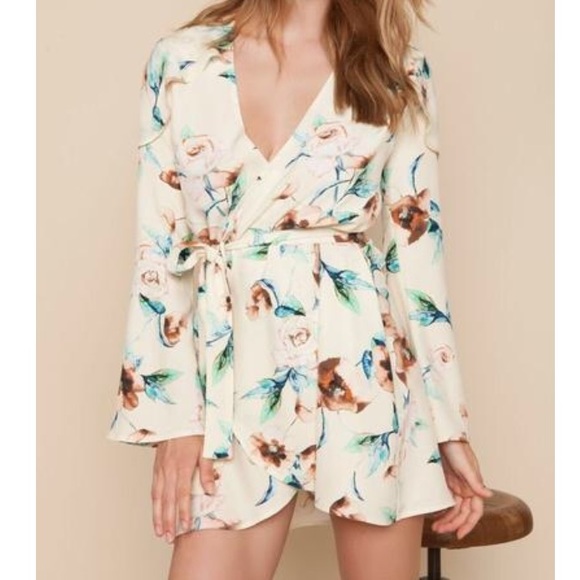 NWT 力 Stone Cold Fox Giselle Silk Wrap Dress - Picture 2 of 5