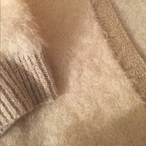 Cream Sweater with gold accents
