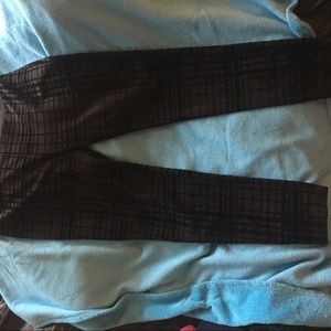 Maurice's Black window pane pants