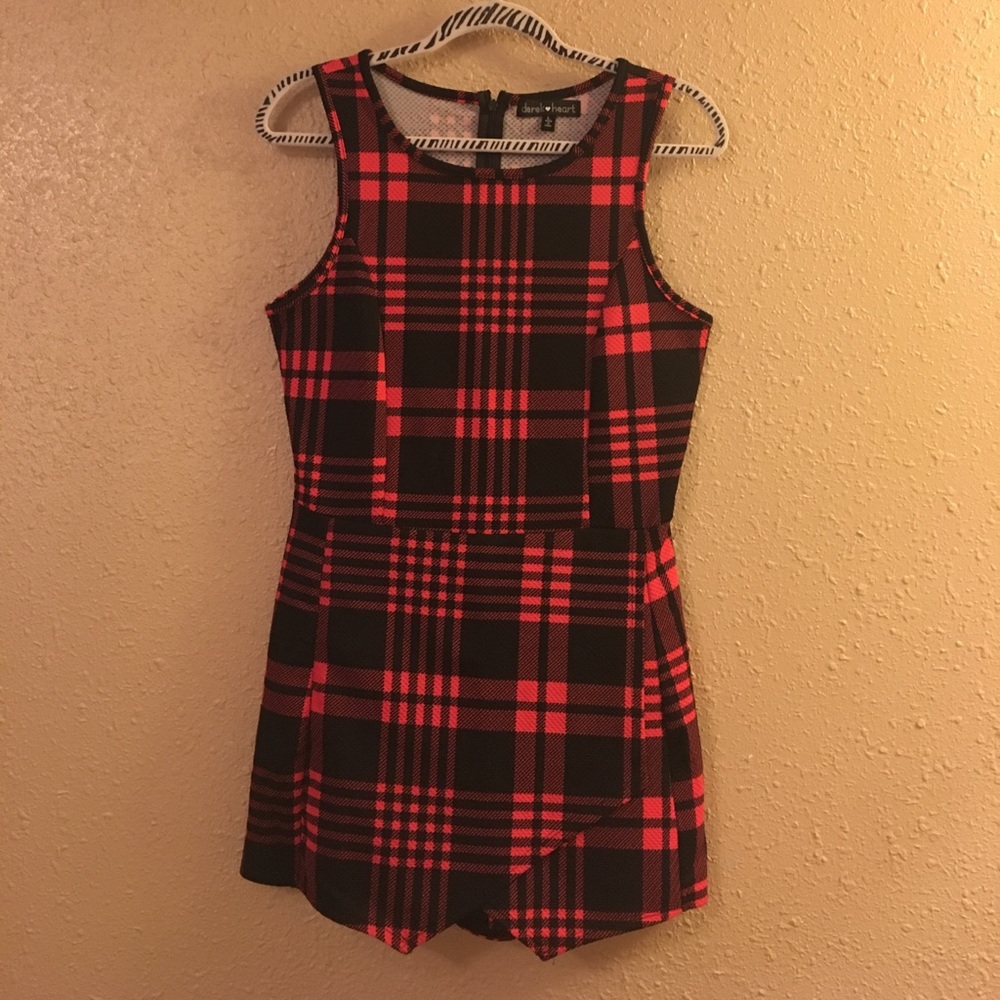 Derek Heart Red & Black Romper