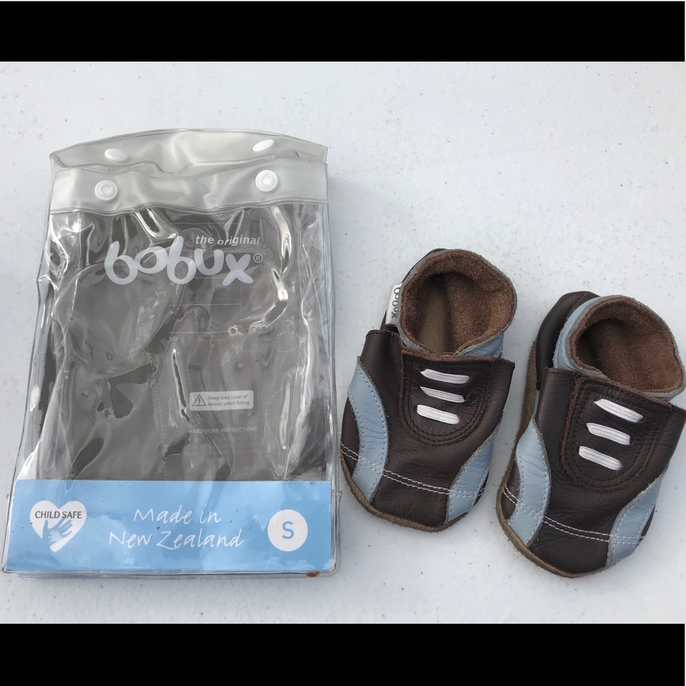 Bobux Infant Shoes Size Small - Brown and Blue