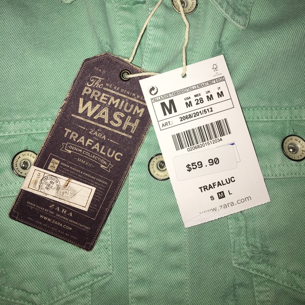 NWT Zara Denim Jacket - Picture 2 of 3