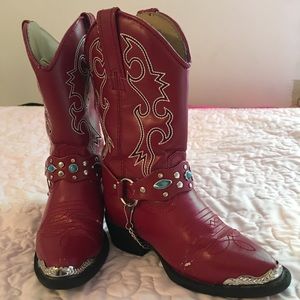 Girls Leather Cowboy Boots