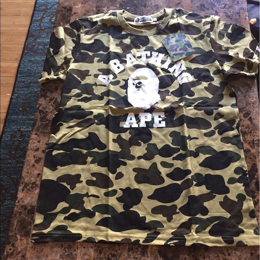 Bathing Ape Green Camo Shirt