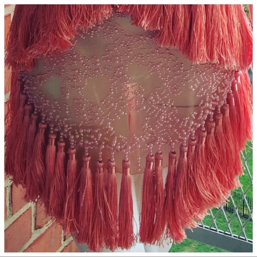 Cotton Candy Pearl Embellished Tassel Dress - Picture 6 of 7