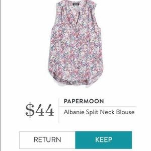 Papermoon Albanie Split Neck Blouse StitchFix
