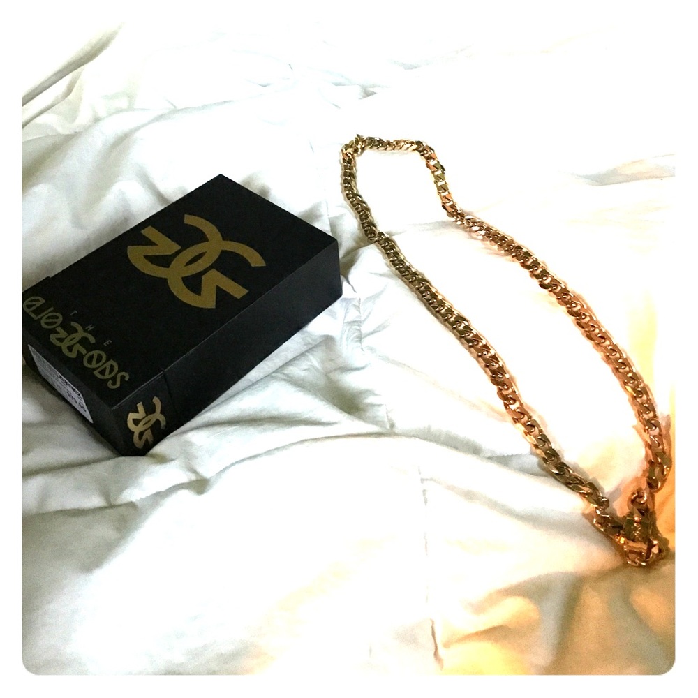 Gold Gods 30" flat edge Cuban necklace
