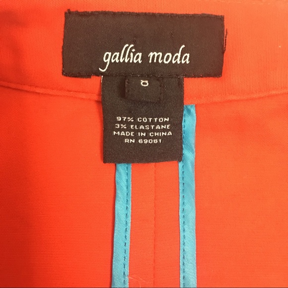 Gallia Moda Women's Orange Blazer - Picture 4 of 5