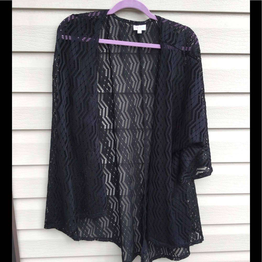 LuLaRoe Lace Large Lindsay. Black