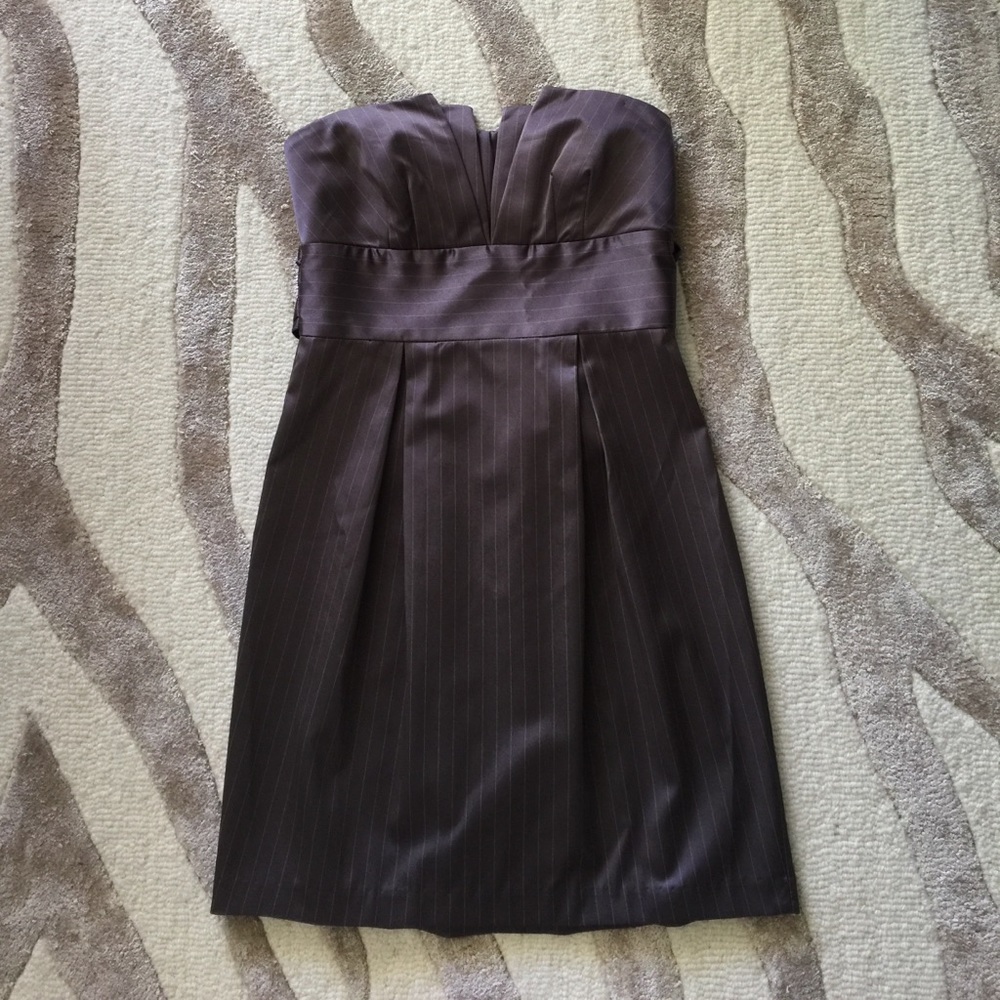Pin striped, strapless dress, size S