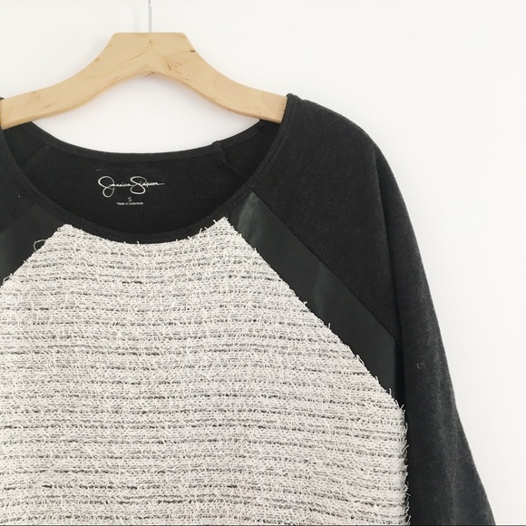 Jessica Simpson Sweaters - Jessica Simpson Sweater top with Leather Trim