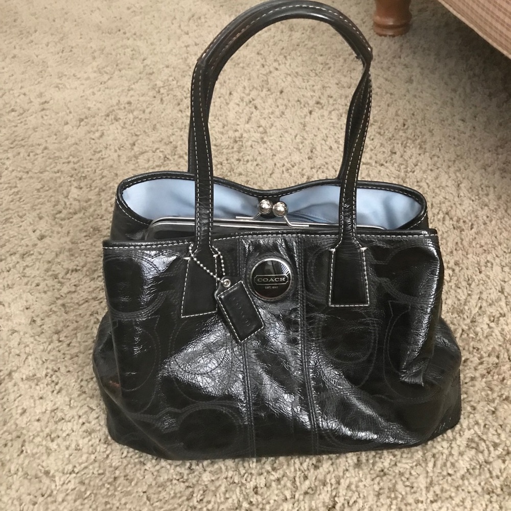 Black coach purse