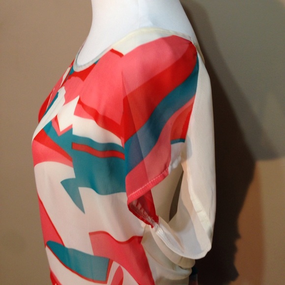 Sheer Split Back Top - Picture 2 of 6