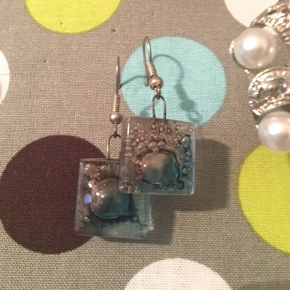 Glass bubble earrings