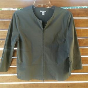 Olive Green Blazer with zipper