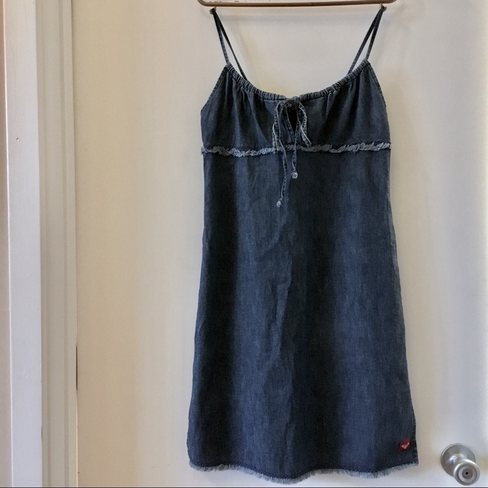 Roxy Denim Dress adjustable ties straps - like new