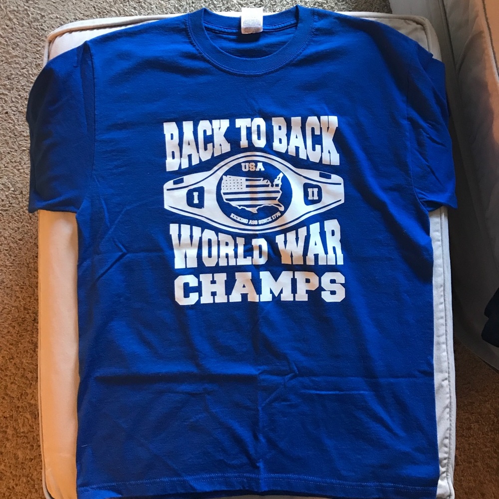 Back to back world war champs t shirt. Like New!