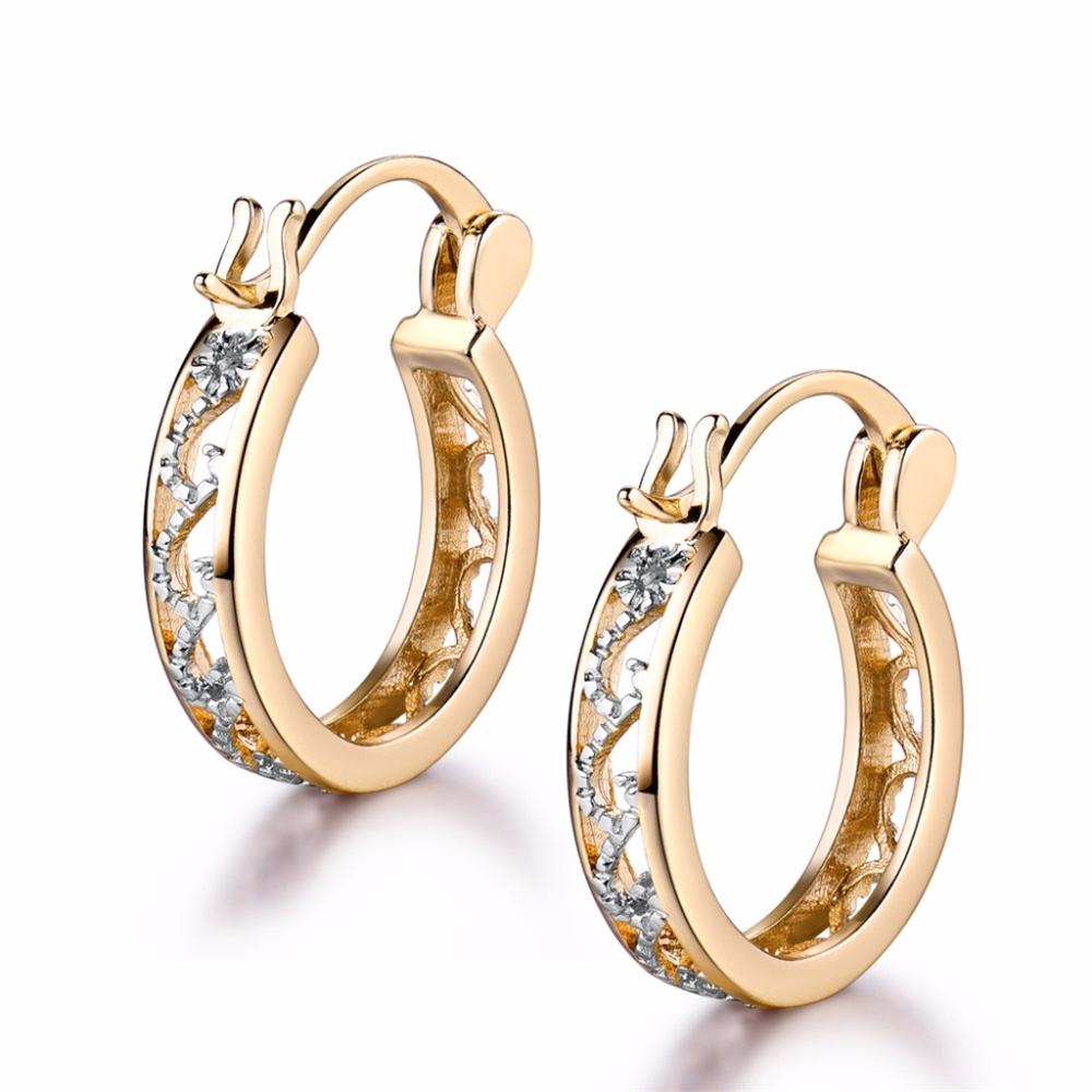 ❤️4 for $20 Sale❤️ 10k Gold plated Hoop Earrings - Picture 1 of 4